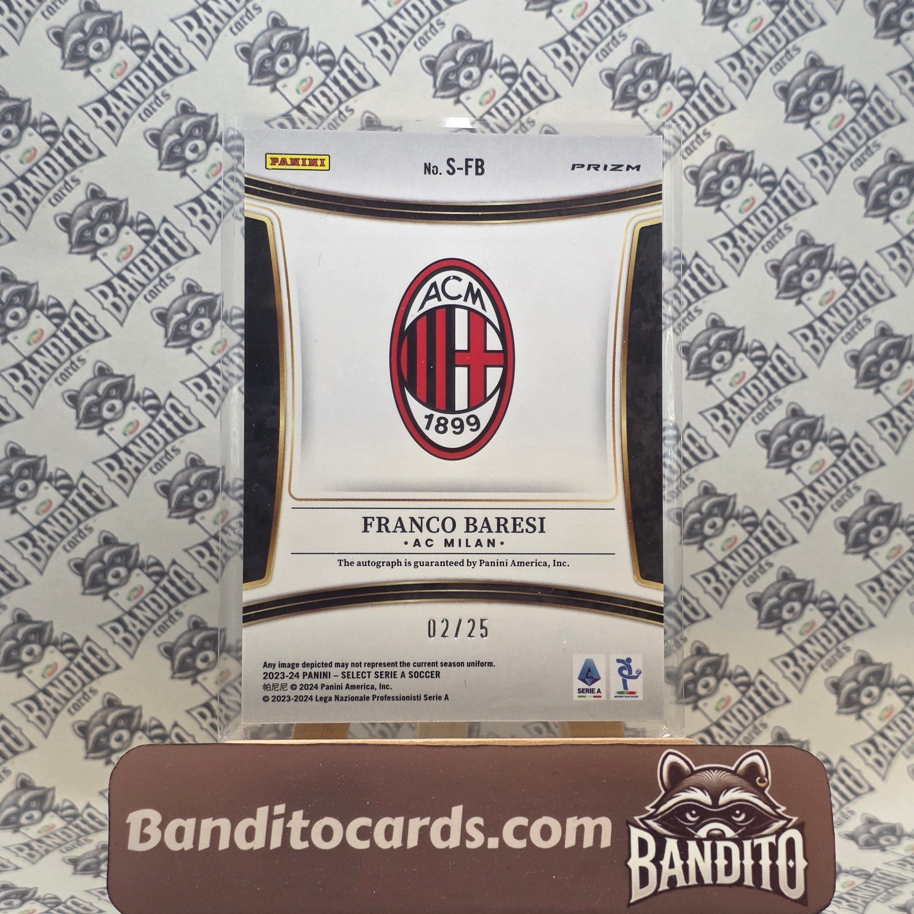 2023-24 Panini Select Serie A Franco Baresi auto /25 - AC Milan