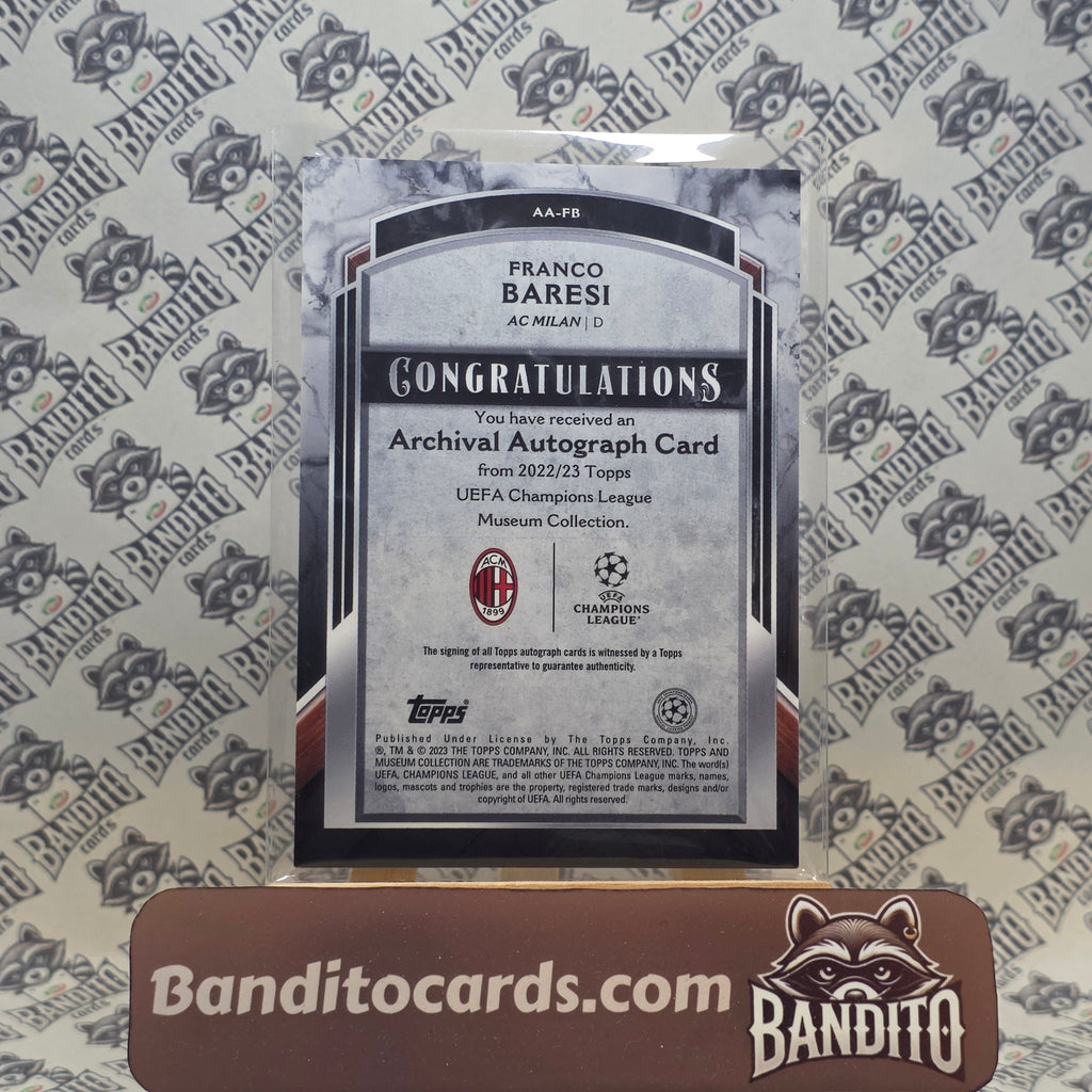 2022-23 Topps Museum Franco Baresi auto /50 - AC Milan