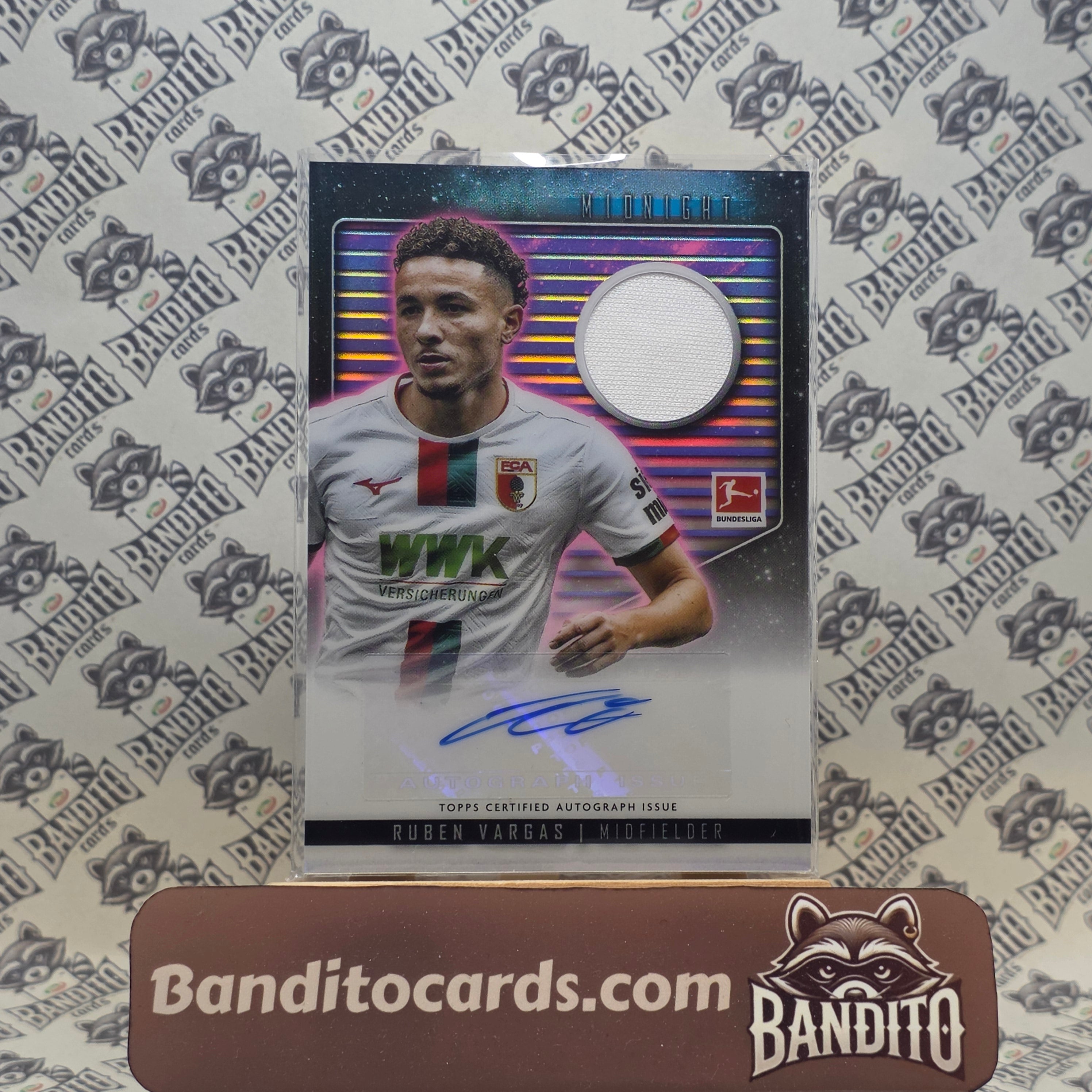 2023-24 Topps Midnight Bundesliga Ruben Vargas patch auto - FC Augsburg
