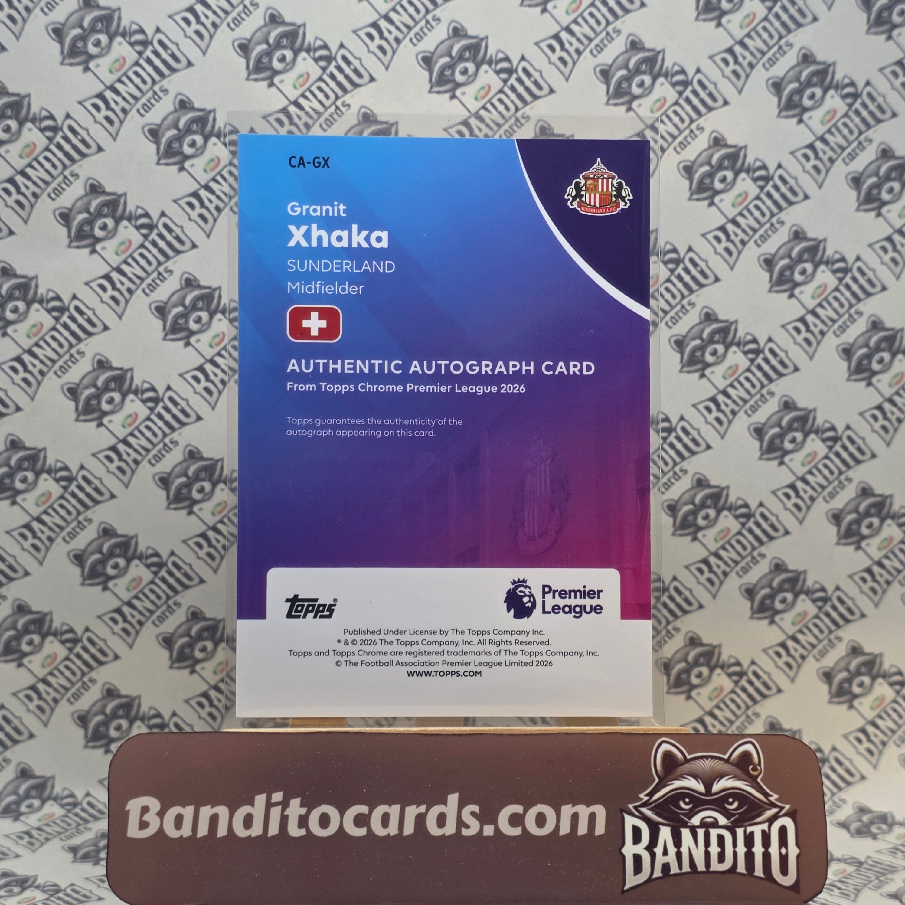 2026 Topps Chrome Premier League Granit Xhaka auto - Sunderland
