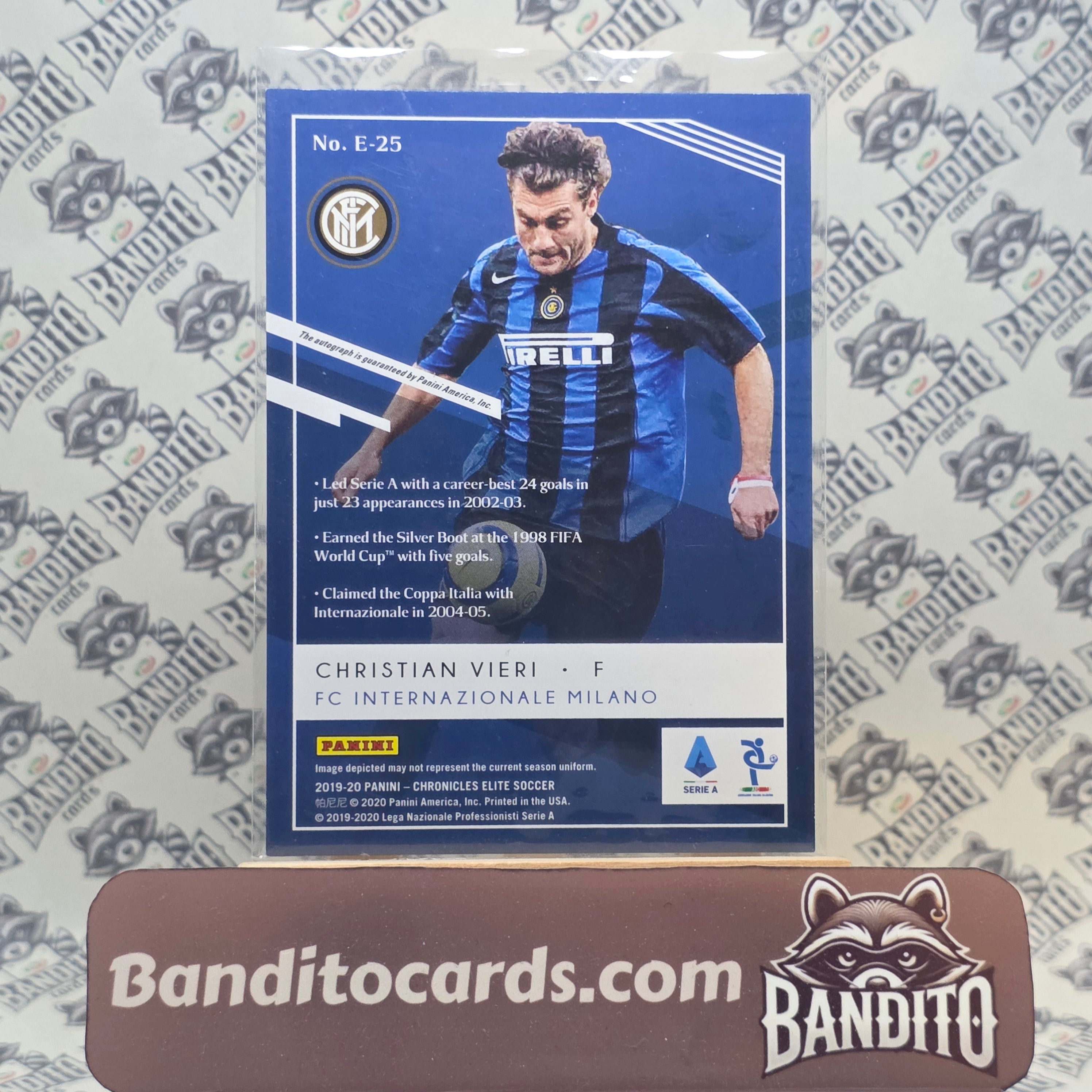 2019-20 Panini Chronicles Elite Cristian Vieri auto - Inter