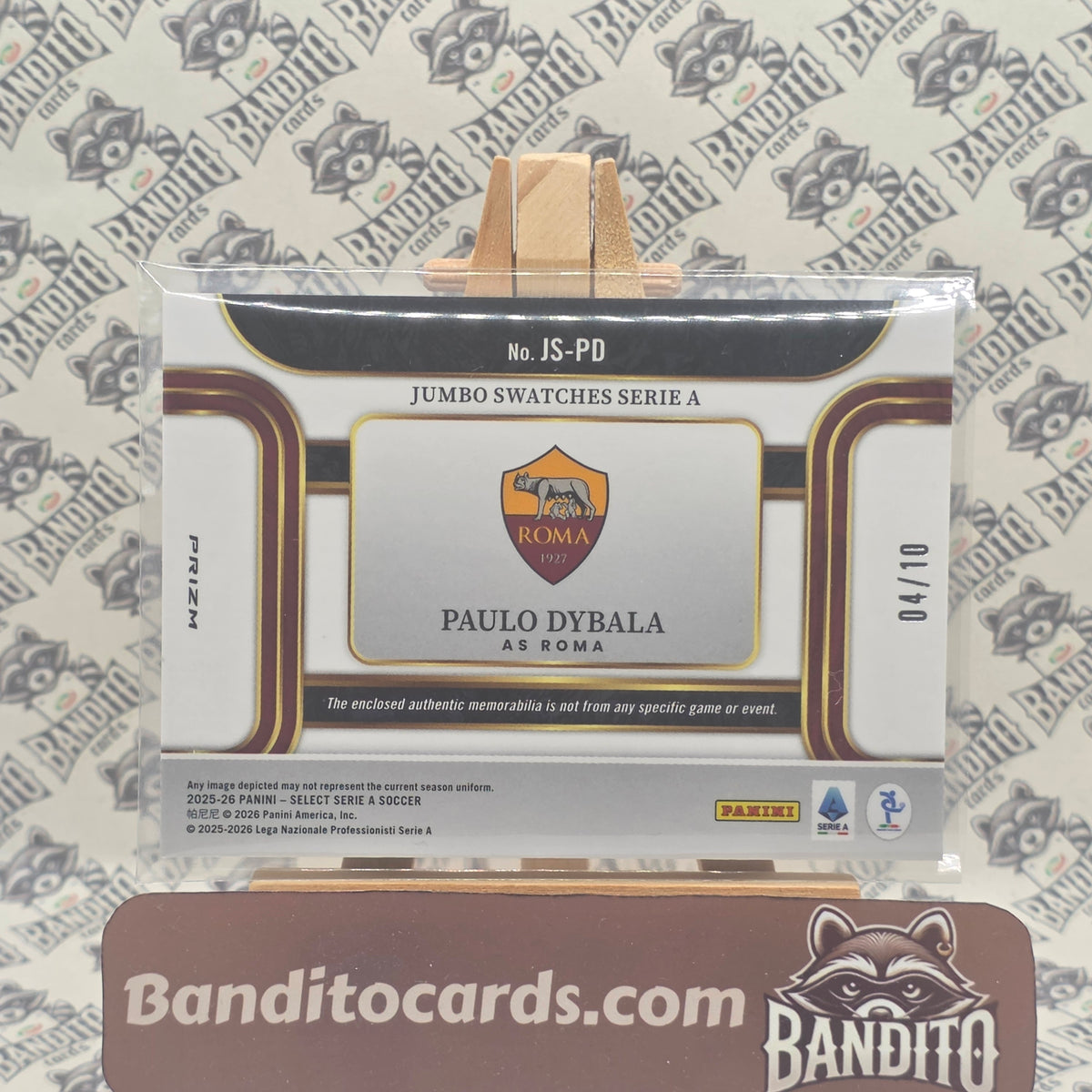 2025-26 Panini Select Serie A Paulo Dybala Patch /10 - AS Roma