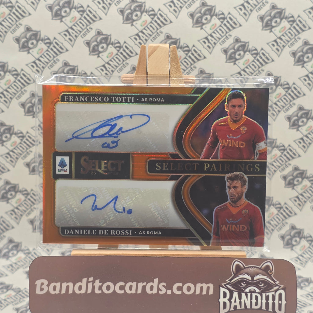 2025-26 Panini Select Serie A Totti & De Rossi Dual Auto /25 - AS Roma