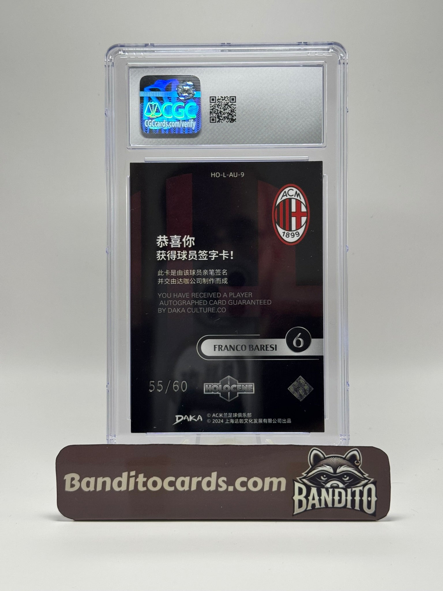 2024 Daka AC Milan Franco Baresi Auto /60 - CGC 10