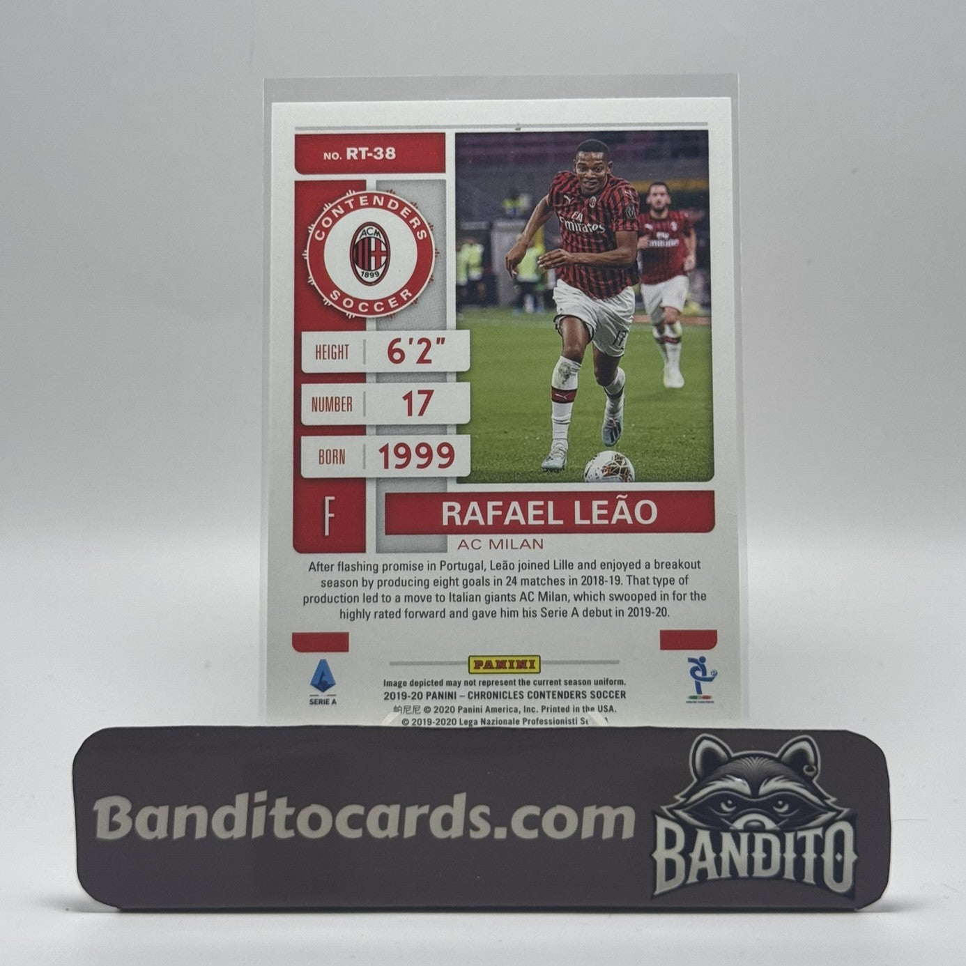 2019-20 Panini Chronicles Rafael Leao RC Rookie Ticket - AC Milan
