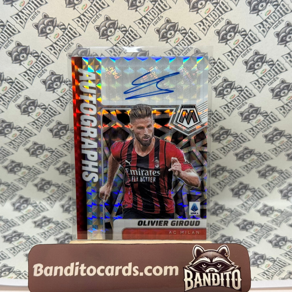 2021 -22 Panini Mosaic Serie A Olivier Giroud auto - AC Milan