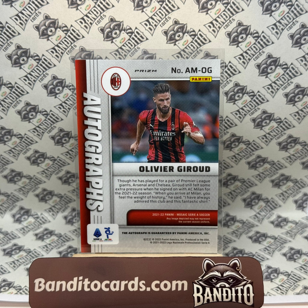 2021 -22 Panini Mosaic Serie A Olivier Giroud auto - AC Milan