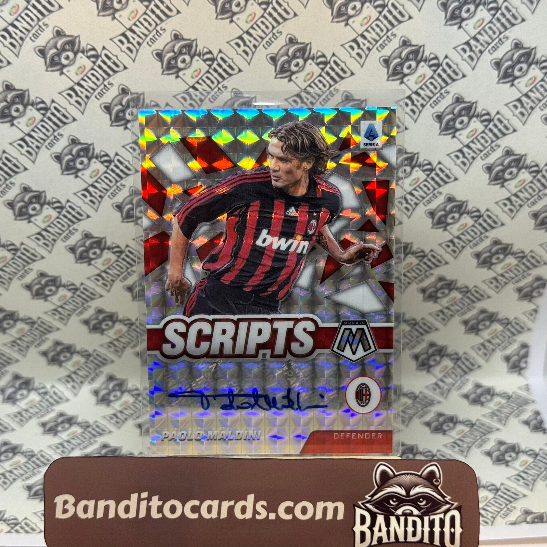2021-22 Panini Mosaic Serie A Scripts Paolo Maldini auto - AC Milan