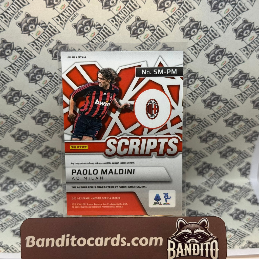 2021-22 Panini Mosaic Serie A Scripts Paolo Maldini auto - AC Milan