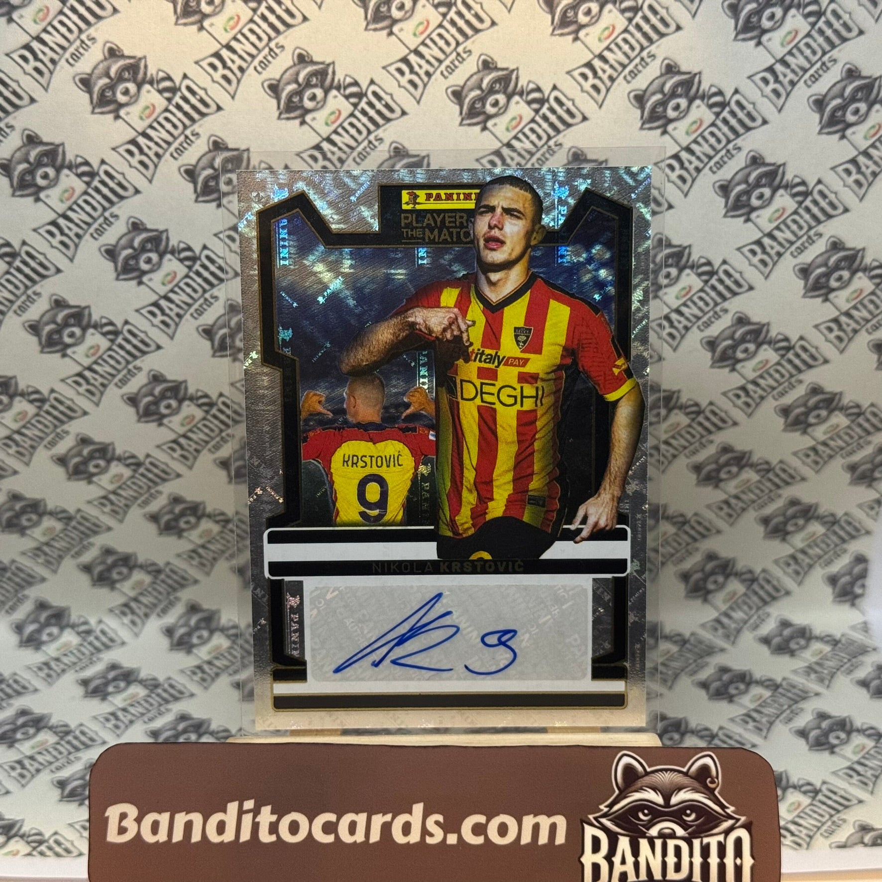 2024-25 Panini Player of the Match Nikola Krstovic auto - Lecce