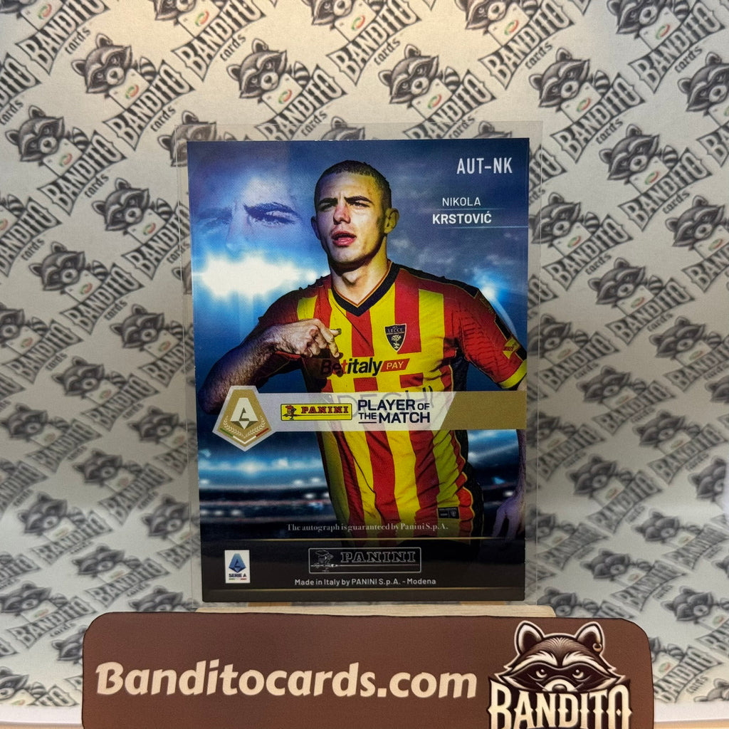 2024-25 Panini Player of the Match Nikola Krstovic auto - Lecce