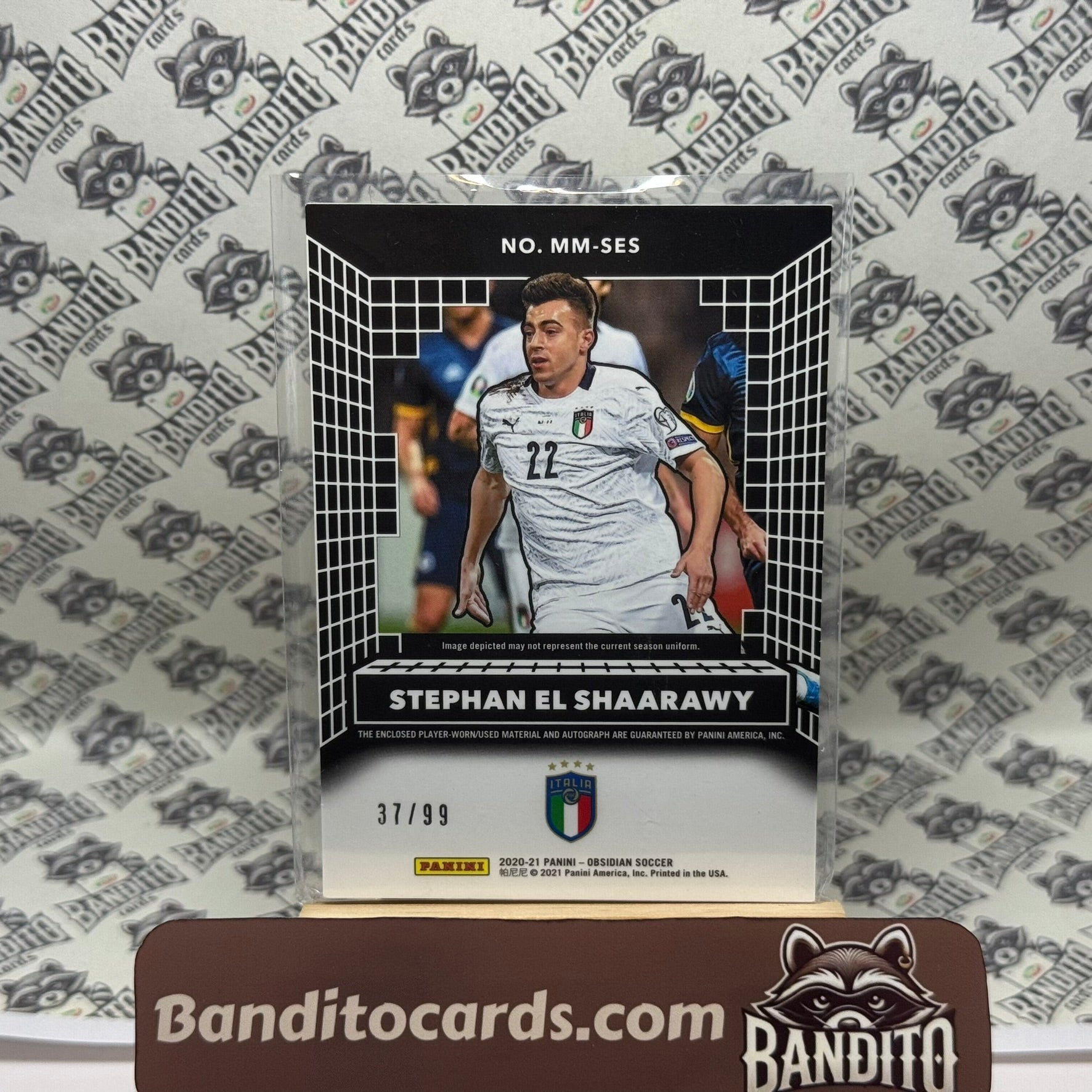 2020-21 Panini Obsidian Stephan El Shaarawy patch auto /99 - Italy