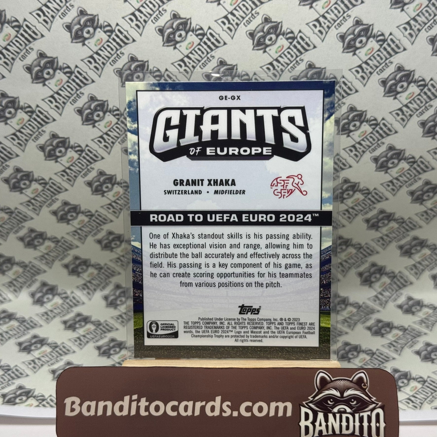 2023-24 Topps Finest Granit Xhaka Giants of Europe SSP - Switzerland