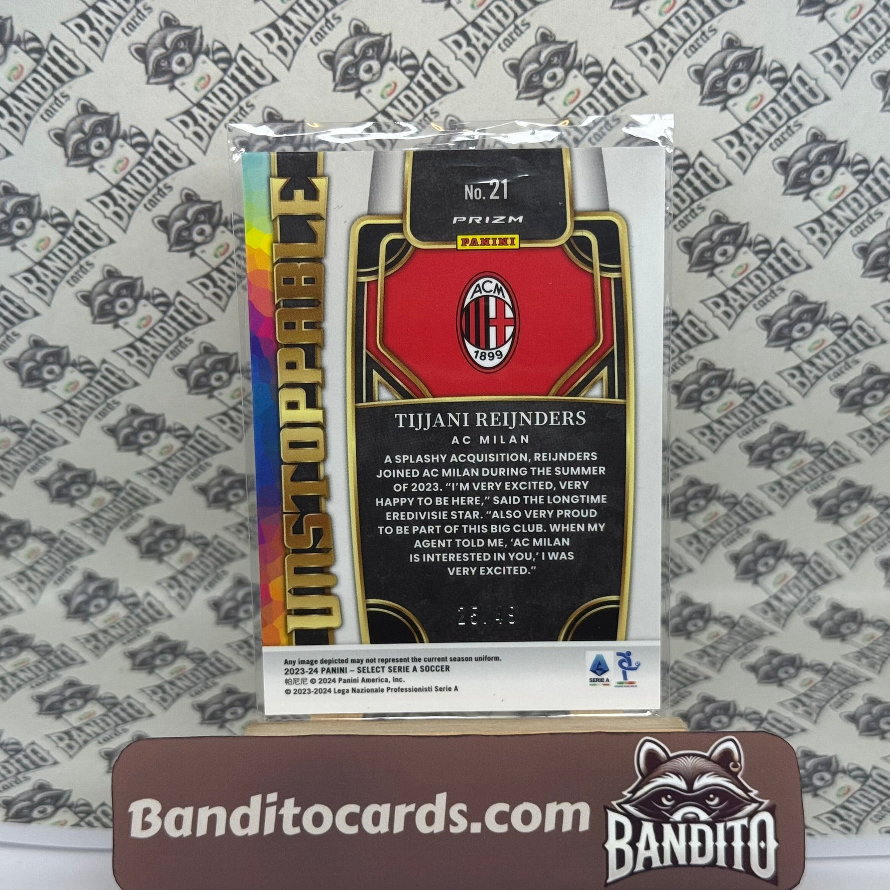 2023-24 Panini Select Serie A Tijjani Reijnders RC /49 SP - AC Milan