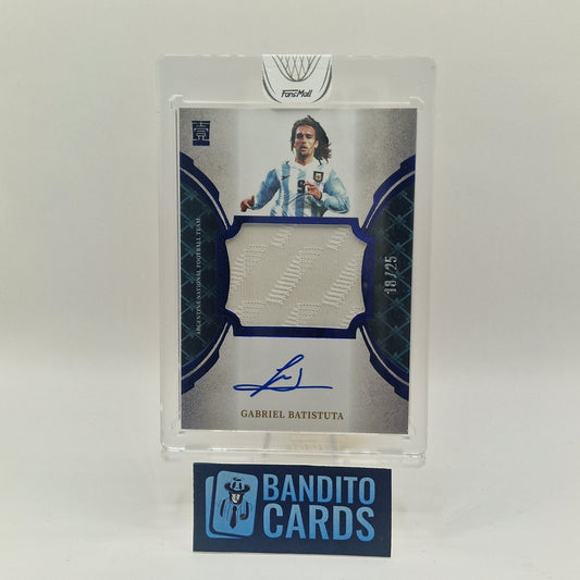 Fansmall Argentina Gabriel Batistuta patch auto on card /25