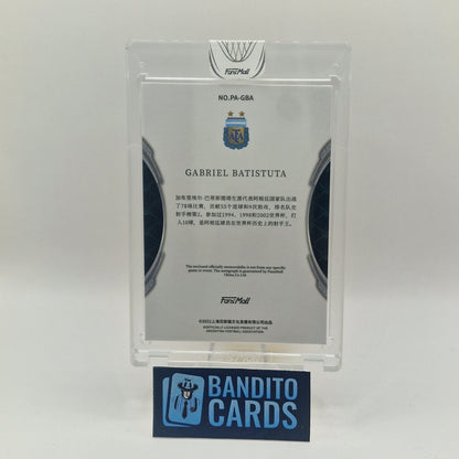 Fansmall Argentina Gabriel Batistuta patch auto on card /25