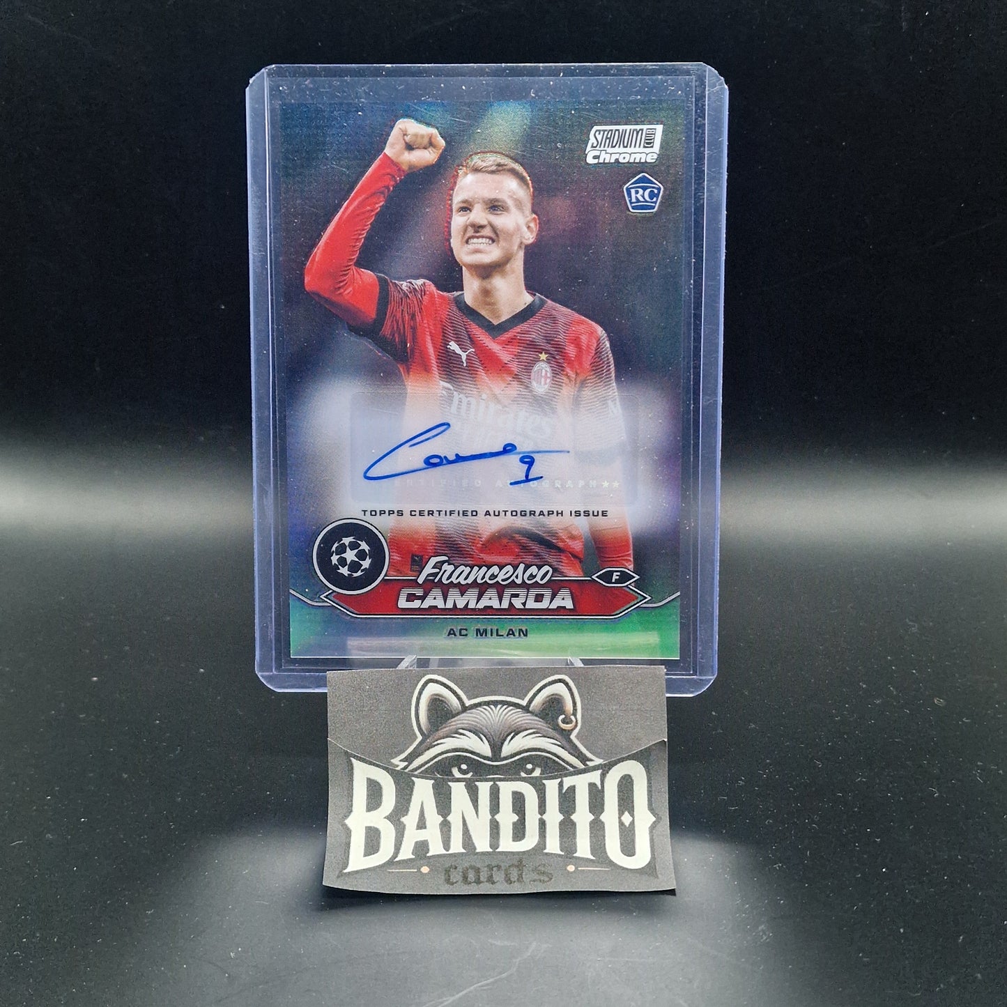 2023-24 Topps Stadium Chrome Francesco Camarda auto - AC Milan - Banditocards