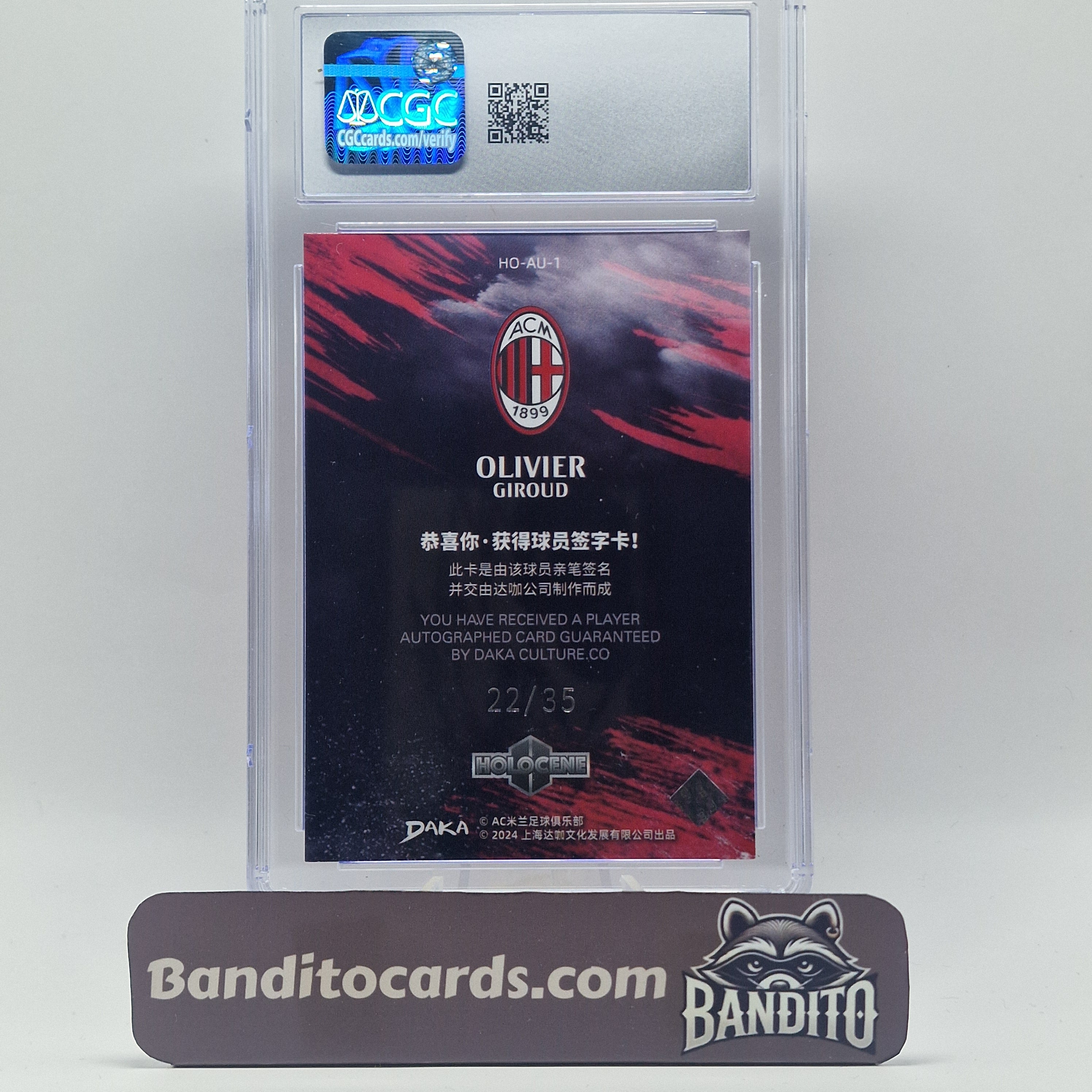 2024 Daka AC Milan Olivier Giroud auto /35 - CGC 10