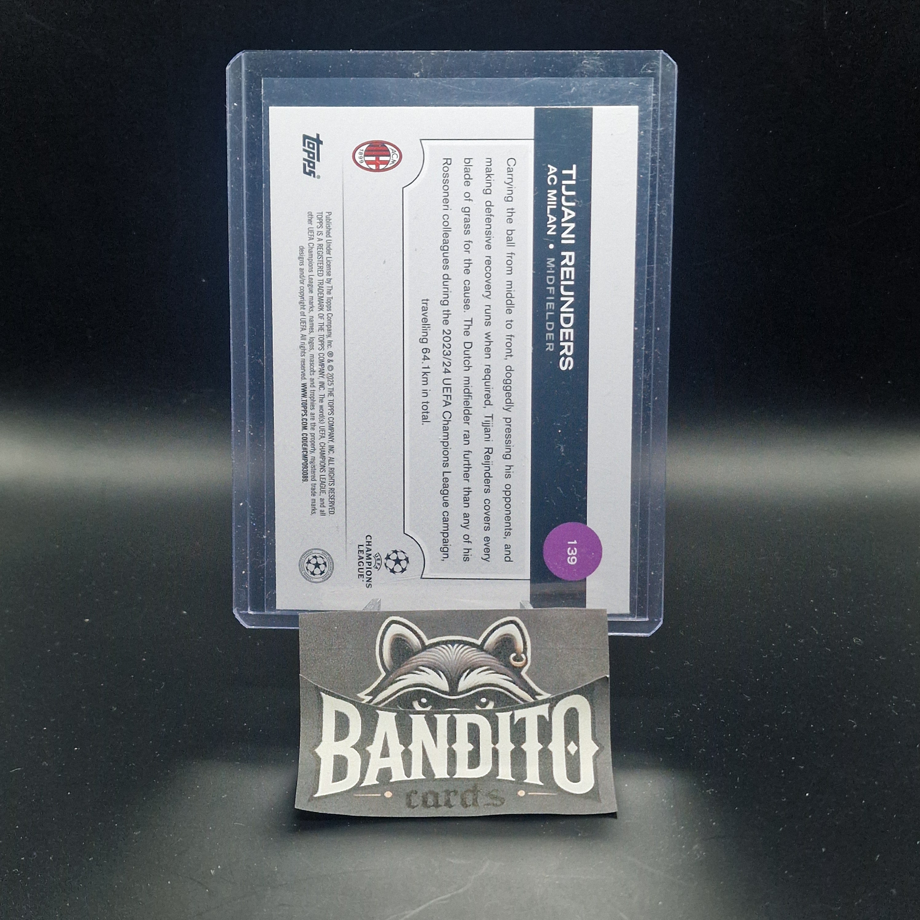 2024-25 Topps UCC Flagship Tijjani Reijnders Logo Border - AC Milan