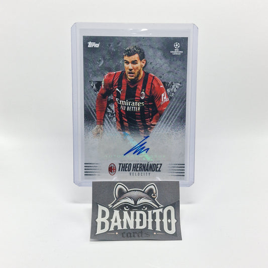 2021-22 Topps Velocity Theo Hernandez auto /49 - AC Milan - Banditocards