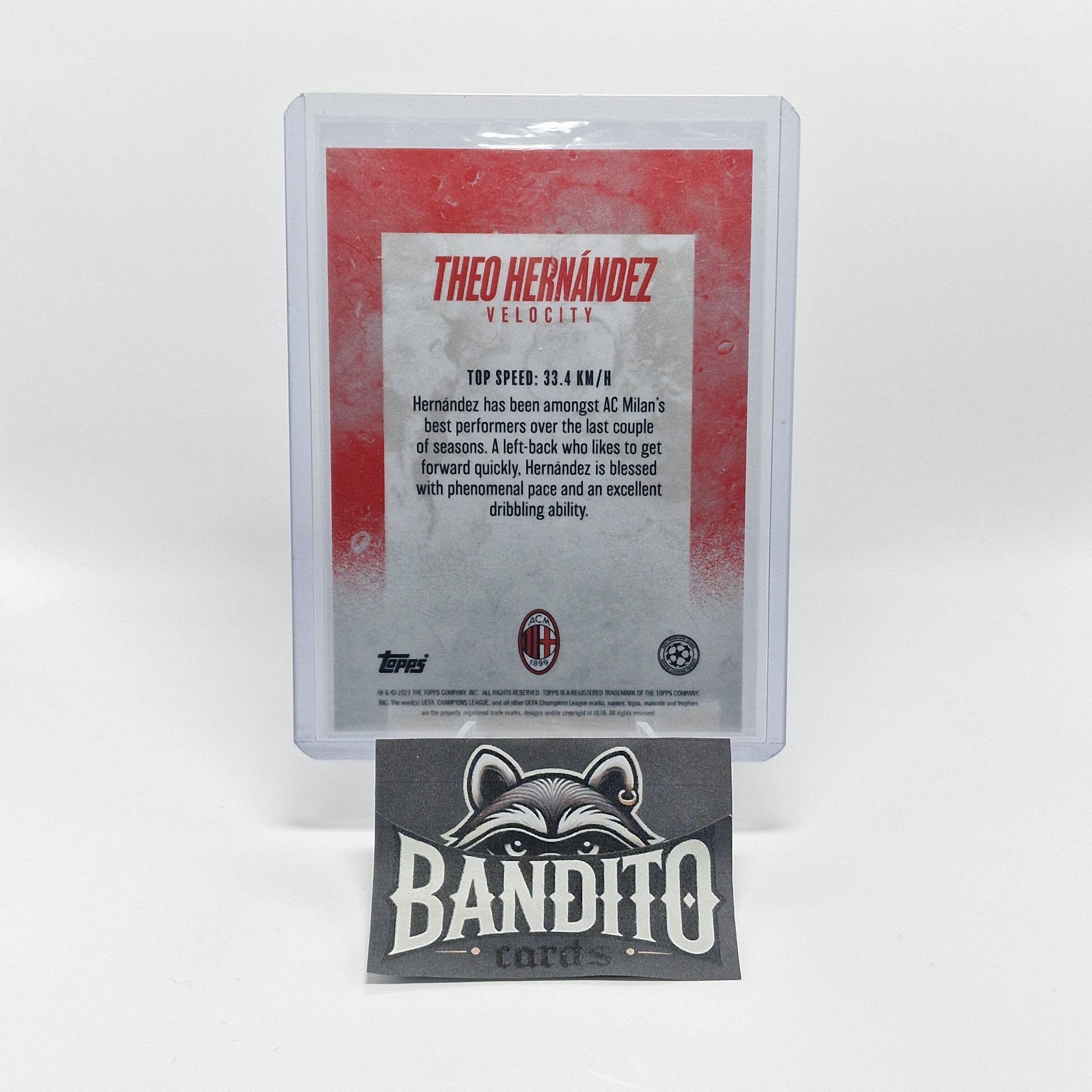 2021-22 Topps Velocity Theo Hernandez auto /49 - AC Milan - Banditocards