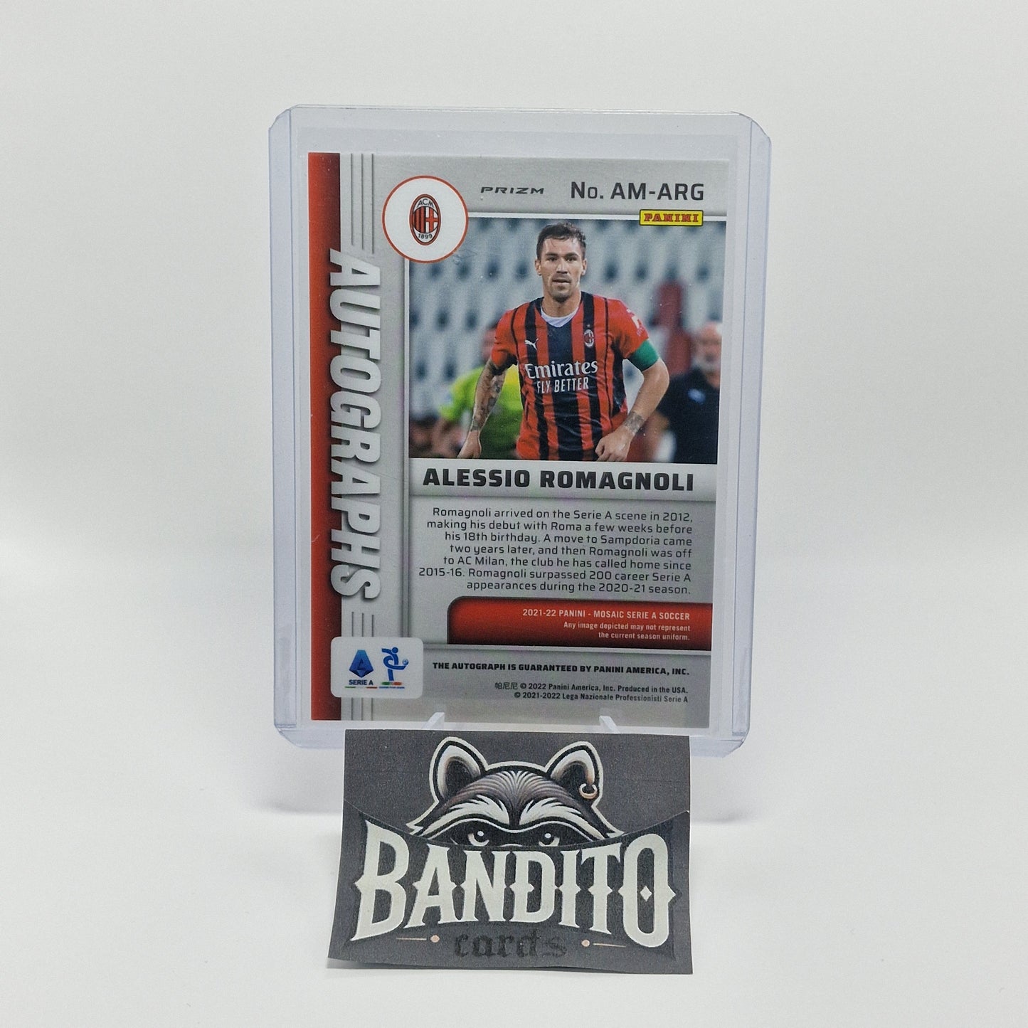 2020-21 Panini Mosaic Alessio Romagnoli auto - AC Milan sports cards store AC Milan,auto,Italy,Mosaic,Panini,serie a